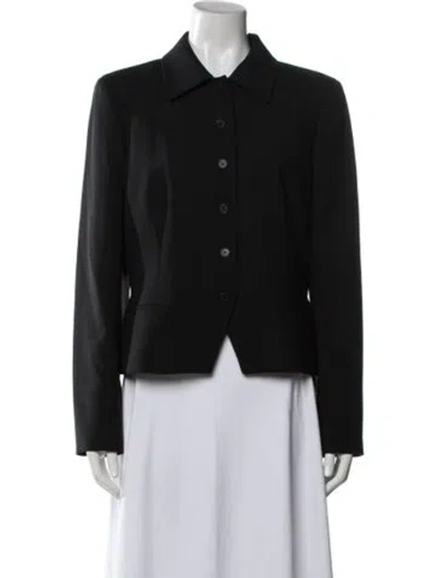 Pre-owned Lafayette 148 Wool Blazer W/ Tags In Black