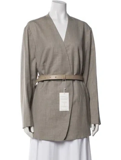 Pre-owned Lafayette 148 Wool Blazer W/ Tags In Neutral