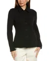Lafayette 148 Wool-blend Three Pocket Jacket In Black