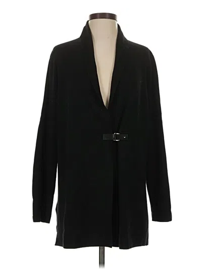 Pre-owned Lafayette 148 Wool Cardigan Sweater In Black