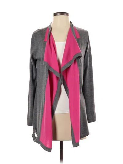 Pre-owned Lafayette 148 Wool Cardigan Sweater In Pink