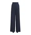 Lafayette 148 Wool-cashmere Astor Wide-leg Trousers In Black