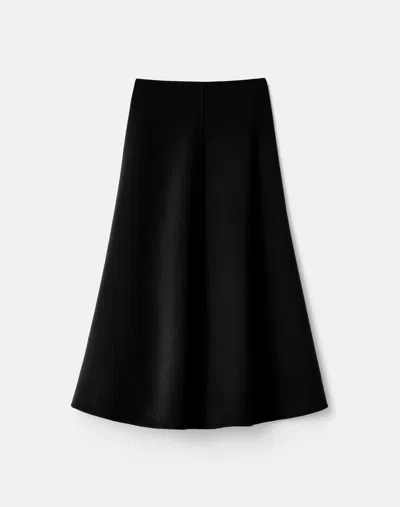 Lafayette 148 Wool-cashmere Double Face Flared Skirt In Black