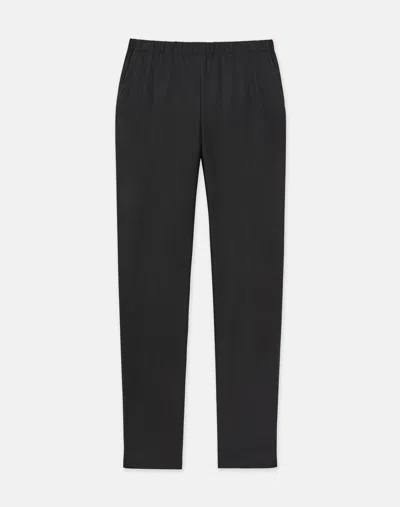 Lafayette 148 Wool-cashmere Flannel Jones Jogger In Black