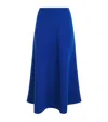 Lafayette 148 Wool-cashmere Maxi Skirt In Blue