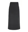 Lafayette 148 Wool-cashmere Double Face High Waisted Midi Skirt In Black