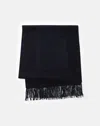 Lafayette 148 Wool-cashmere Pocket Shawl In Black
