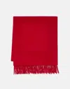 Lafayette 148 Wool-cashmere Pocket Shawl In Red