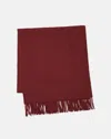 Lafayette 148 Wool-cashmere Pocket Shawl In Scarlet