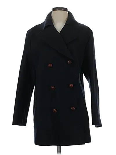 Pre-owned Lafayette 148 Wool Coat In Black