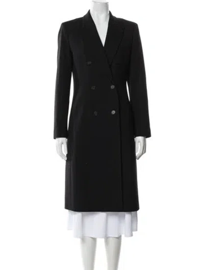 Pre-owned Lafayette 148 Wool Coat In Black