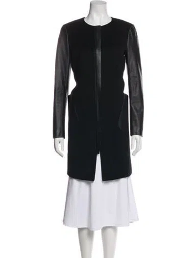 Pre-owned Lafayette 148 Wool Coat In Black