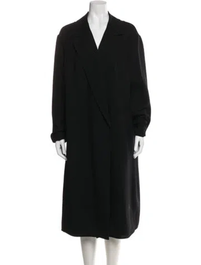 Pre-owned Lafayette 148 Wool Coat In Black