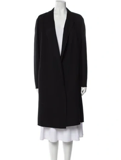 Pre-owned Lafayette 148 Wool Coat In Black
