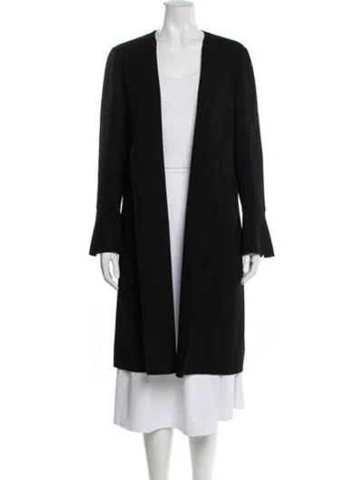 Pre-owned Lafayette 148 Wool Coat In Black