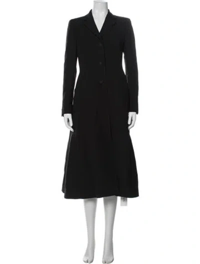 Pre-owned Lafayette 148 Wool Coat In Black