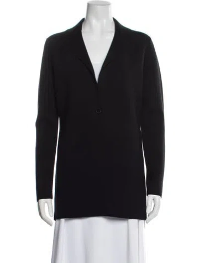 Pre-owned Lafayette 148 Wool Coat In Black