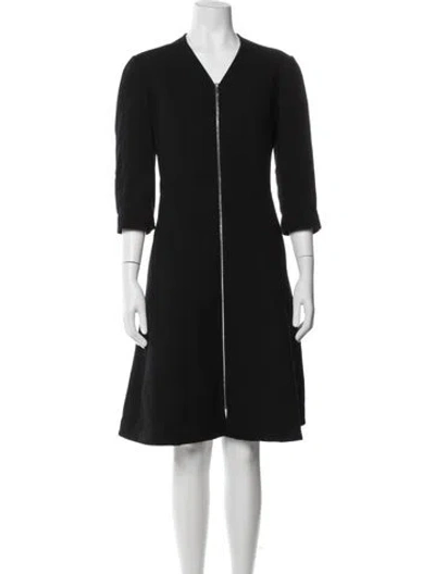 Pre-owned Lafayette 148 Wool Coat In Black