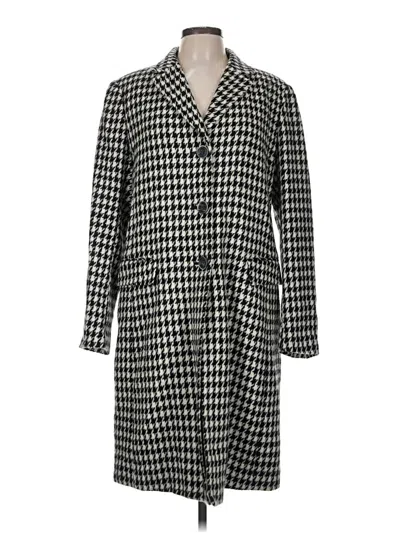 Pre-owned Lafayette 148 Wool Coat In Black