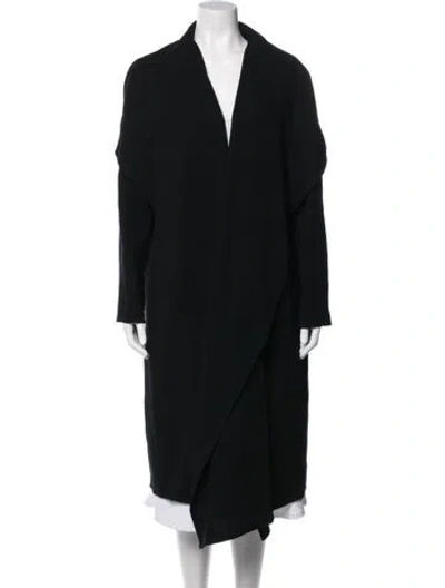 Pre-owned Lafayette 148 Wool Coat In Black