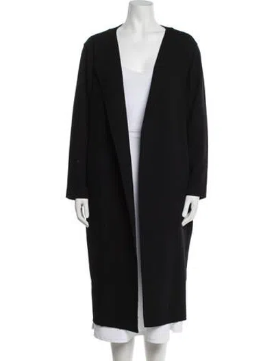 Pre-owned Lafayette 148 Wool Coat In Black