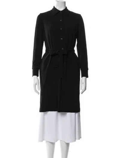 Pre-owned Lafayette 148 Wool Coat In Blue