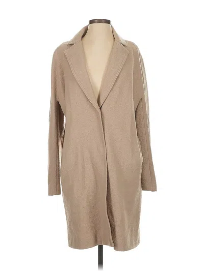 Pre-owned Lafayette 148 Wool Coat In Brown