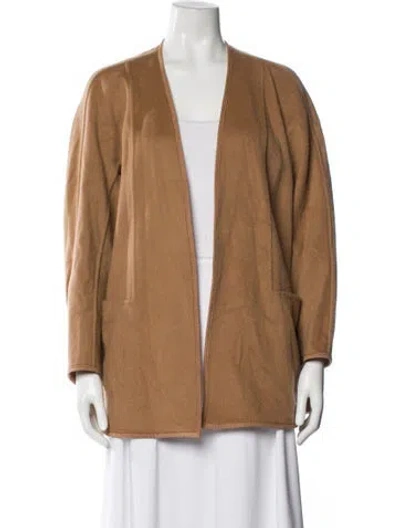 Pre-owned Lafayette 148 Wool Coat In Brown