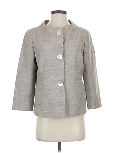 Pre-owned Lafayette 148 Wool Coat In Gray