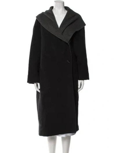 Pre-owned Lafayette 148 Wool Coat In Gray