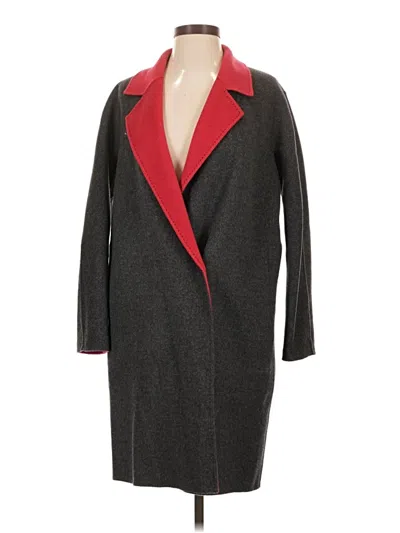 Pre-owned Lafayette 148 Wool Coat In Gray