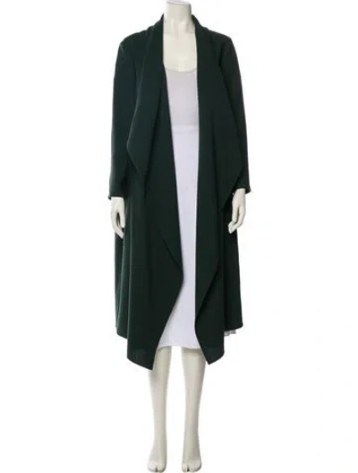 Pre-owned Lafayette 148 Wool Coat In Green