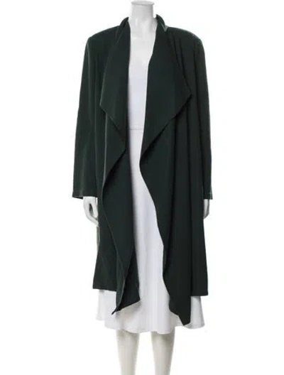 Pre-owned Lafayette 148 Wool Coat In Green