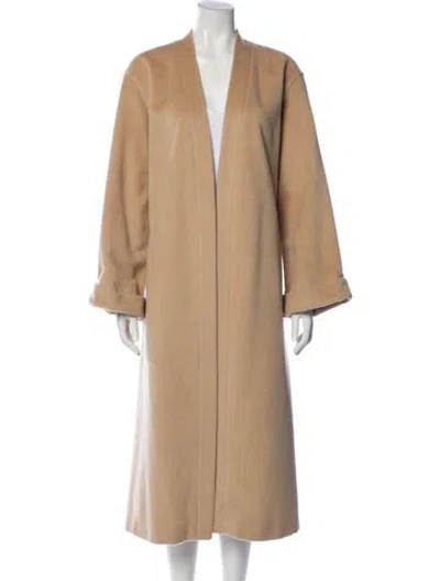 Pre-owned Lafayette 148 Wool Coat In Neutral