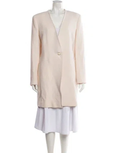 Pre-owned Lafayette 148 Wool Coat In Neutral