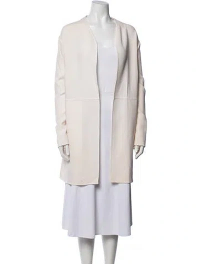 Pre-owned Lafayette 148 Wool Coat In Neutrals