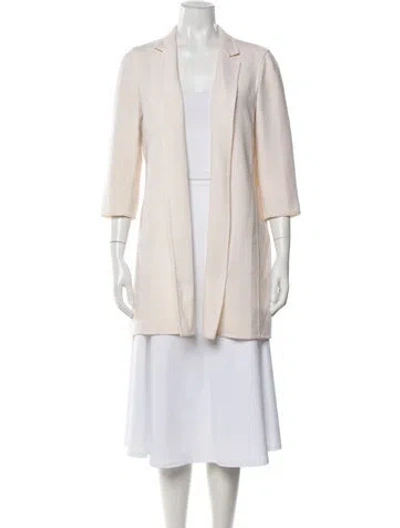 Pre-owned Lafayette 148 Wool Coat In Neutrals