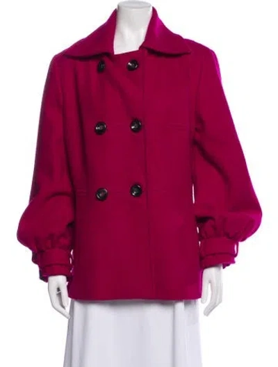 Pre-owned Lafayette 148 Wool Coat In Pink