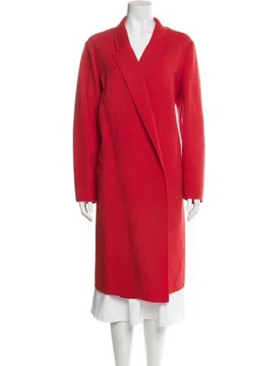 Pre-owned Lafayette 148 Wool Coat In Red