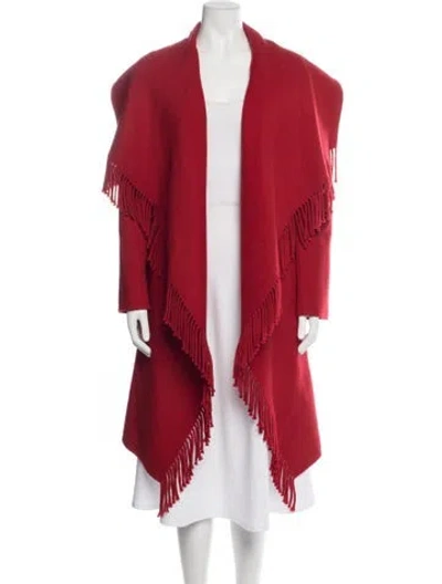 Pre-owned Lafayette 148 Wool Coat In Red