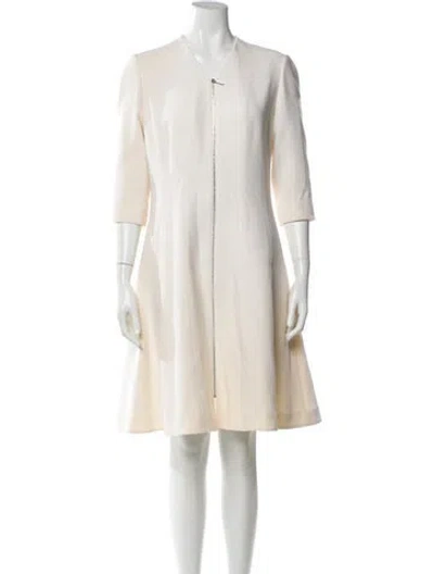 Pre-owned Lafayette 148 Wool Coat W/ Tags In Neutral