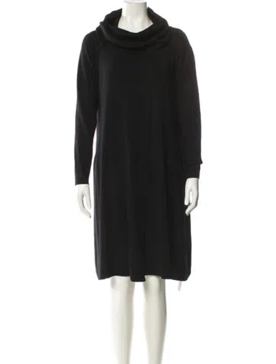 Pre-owned Lafayette 148 Wool Cowl Neck Sweater In Black