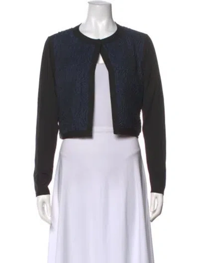 Pre-owned Lafayette 148 Wool Crew Neck Sweater In Black