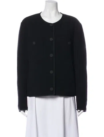 Pre-owned Lafayette 148 Wool Evening Jacket In Black