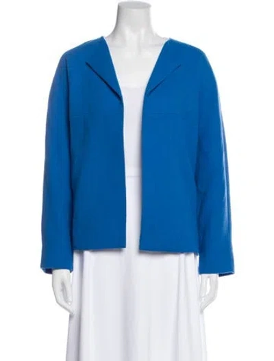 Pre-owned Lafayette 148 Wool Evening Jacket In Blue