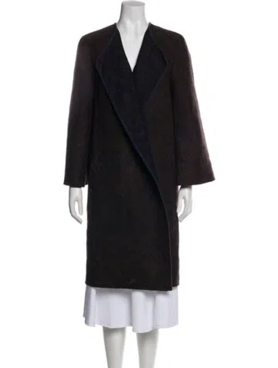 Pre-owned Lafayette 148 Wool Faux Fur Coat
