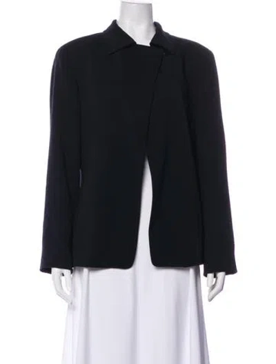Pre-owned Lafayette 148 Wool Jacket In Blue