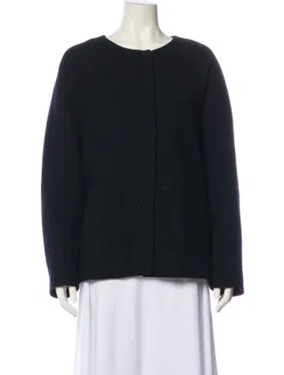 Pre-owned Lafayette 148 Wool Jacket In Blue