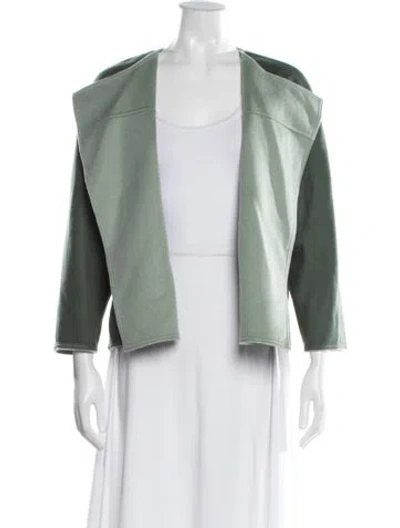 Pre-owned Lafayette 148 Wool Jacket In Green