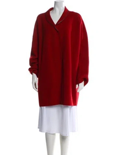 Pre-owned Lafayette 148 Wool Jacket In Red